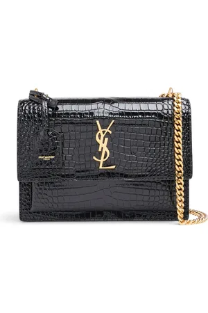 Saint Laurent Bolso Mediano Sunset De Piel Efecto Cocodrilo