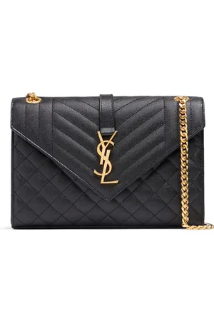 Saint Laurent Bolso Mediano Envelope De Piel Pespunteada