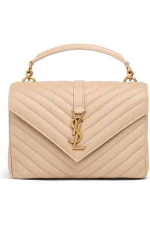 Saint Laurent Bolso Mediano College De Piel Pespunteada