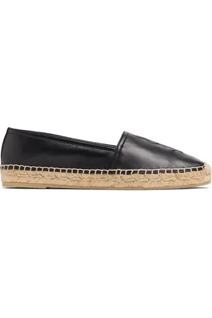 Saint Laurent Espadrillas De Piel Con Logo 10mm