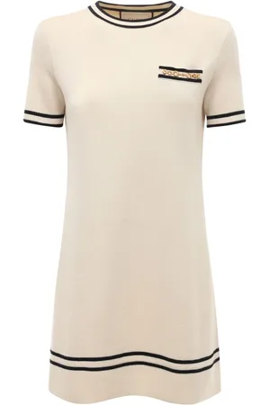 Gucci Vestido Mini De Punto De Lana Jacquard