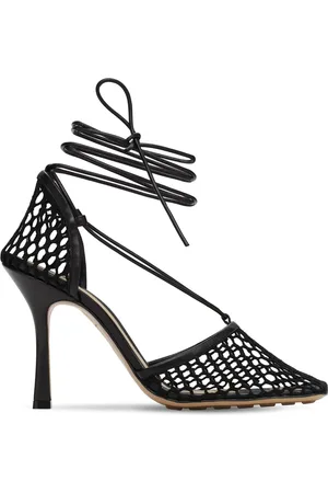 Bottega Veneta Sandalias De Malla Y Piel Stretch 90mm