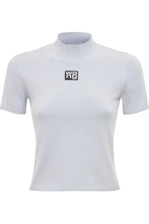 Alexander Wang Camiseta De Jersey Stretch Con Parche Con Logo