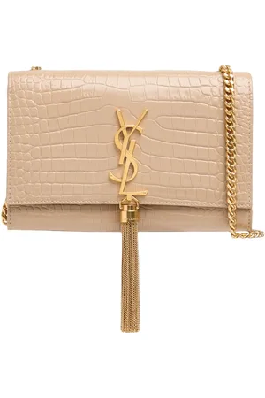 Saint Laurent Bolso De Hombro Pequeño Kate De Piel Grabada