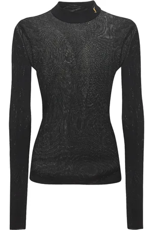 Saint Laurent Top De Punto De Seda