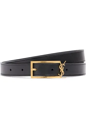 Saint Laurent Cinturón De Piel Con Hebilla Ysl 2cm
