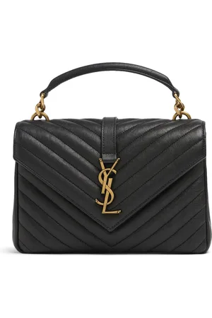 Saint Laurent Bolso Mediano "college" De Piel Pespunteada