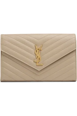 Saint Laurent Cartera Cassandra De Piel Con Cadena