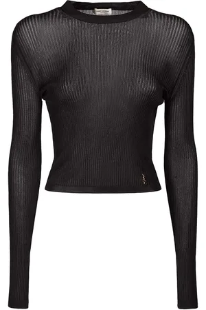 Saint Laurent Blusa De Viscosa Tejida