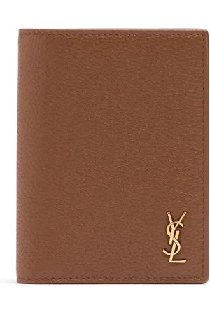 Saint Laurent Cartera De Piel Con Logo