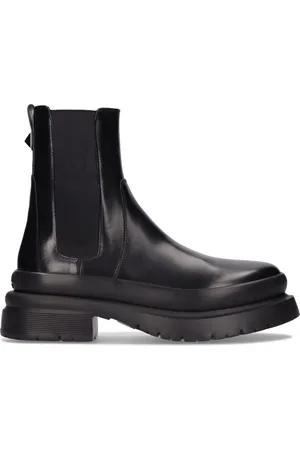 VALENTINO GARAVANI Botas Chelsea De Piel Con Tachuelas