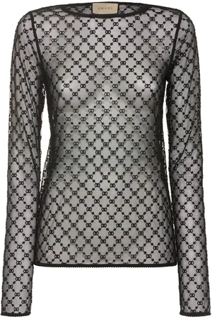 Gucci Top De Tul Bordado