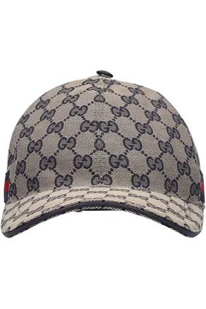 Gucci Gorra De Baseball Original De Lona Gg Con Tribanda