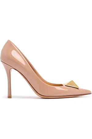 VALENTINO GARAVANI Zapatos De Tacón De Charol Con Tachuelas 100mm
