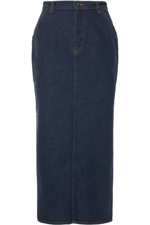 MAGDA BUTRYM Falda Midi De Denim De Algodón