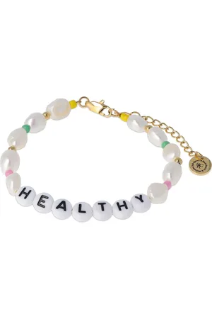 Sporty & Rich Brazalete Healthy De Perlas Sintéticas Y Cuentas