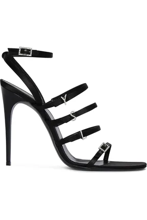 Saint Laurent Sandalias De Satén Crepé 110mm