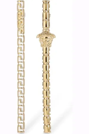 VERSACE Pendientes Asimétricos Con Cenefa Griega