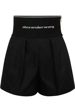 Alexander Wang Shorts De Algodón Con Logo