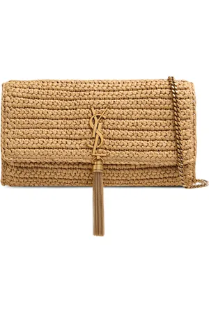 Saint Laurent Bolso Kate 99 De Rafia Con Borla