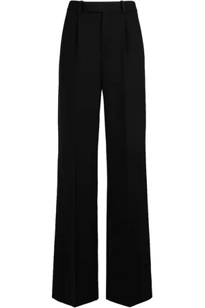 Saint Laurent Pantalones De Lana Grain De Poudre