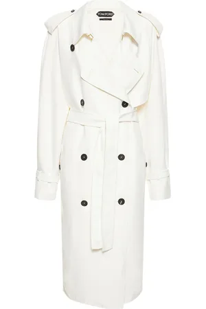 Tom Ford Abrigo Trench De Sarga Fluida