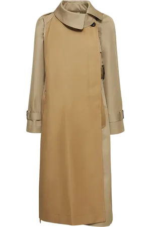 SACAI Abrigo Trench De Gabardina De Algodón