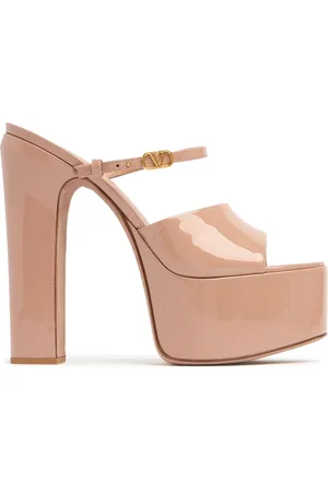 VALENTINO GARAVANI Sandalias Mules De Charol 155mm