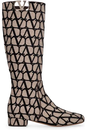 VALENTINO GARAVANI Botas Altas De Jacquard 30mm