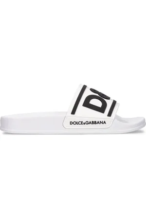 Dolce & Gabbana Sandalias Planas De Goma Con Logo