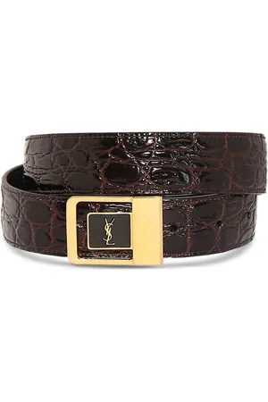 Saint Laurent Cinturón De Piel 3cm