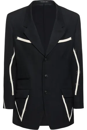 YOHJI YAMAMOTO Blazer De Gabardina De Lana