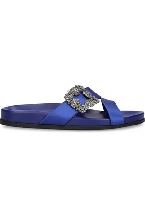 Manolo Blahnik Sandalias De Satén 10mm