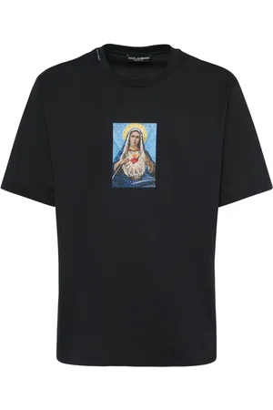 Dolce & Gabbana Camiseta De Algodón Jersey Con Cristales