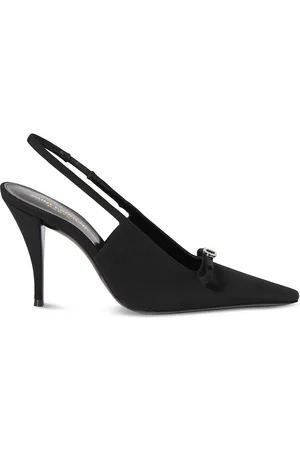 Saint Laurent Salones Destalonados De Seda 95mm