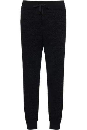 Dolce & Gabbana Pantalones Deportivos De Jersey Algodón Flocado