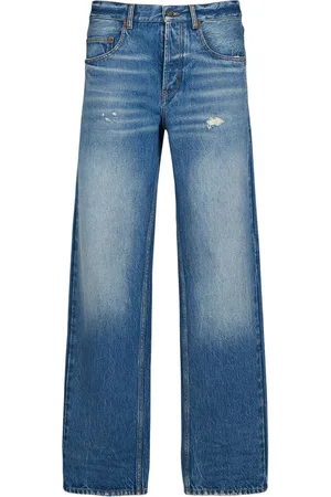 Saint Laurent Jeans Baggy De Denim De Algodón