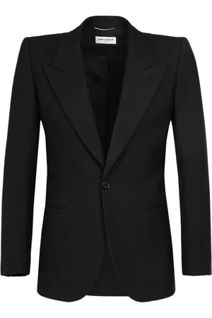 Saint Laurent Blazer De Gabardina De Lana
