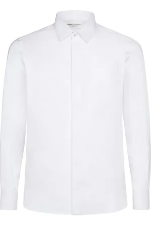 Saint Laurent Camisa De Popelina De Algodón