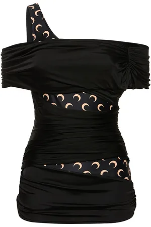 Marine Serre Top De Jersey Con Hombros Descubiertos