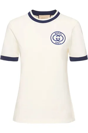 Gucci Camiseta De Jersey De Algodón Bordada
