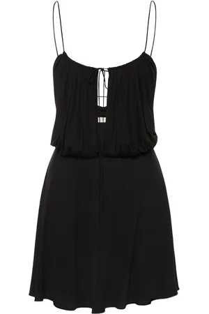 Saint Laurent Vestido Mini De Viscosa