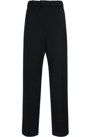 Bottega Veneta Pantalones Anchos De Sarga De Lana