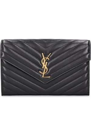 Saint Laurent Cartera De Piel Con Cadena