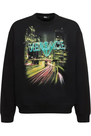 VERSACE Sudadera De Algodón Estampado