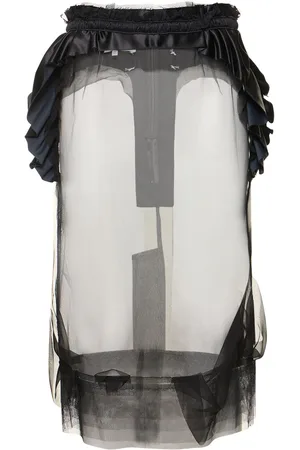 Maison Margiela Falda Midi De Tul Con Volantes