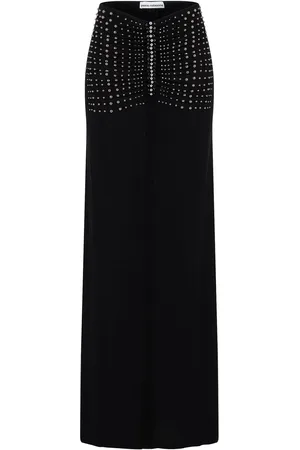 Paco rabanne Falda Midi De Jersey Con Cristales