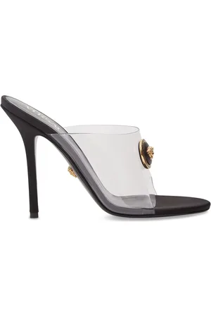 VERSACE Zapatos Mules De Plexi Y Satén 110mm