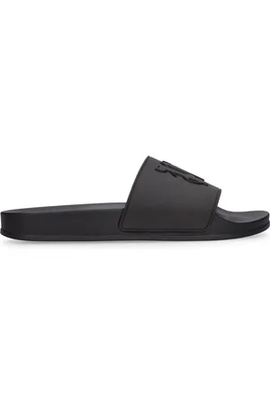 Palm Angels Sandalias Planas De Goma Con Logo
