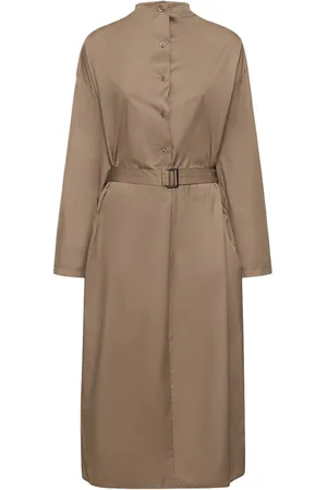 LEMAIRE Vestido Midi De Popelina De Algodón